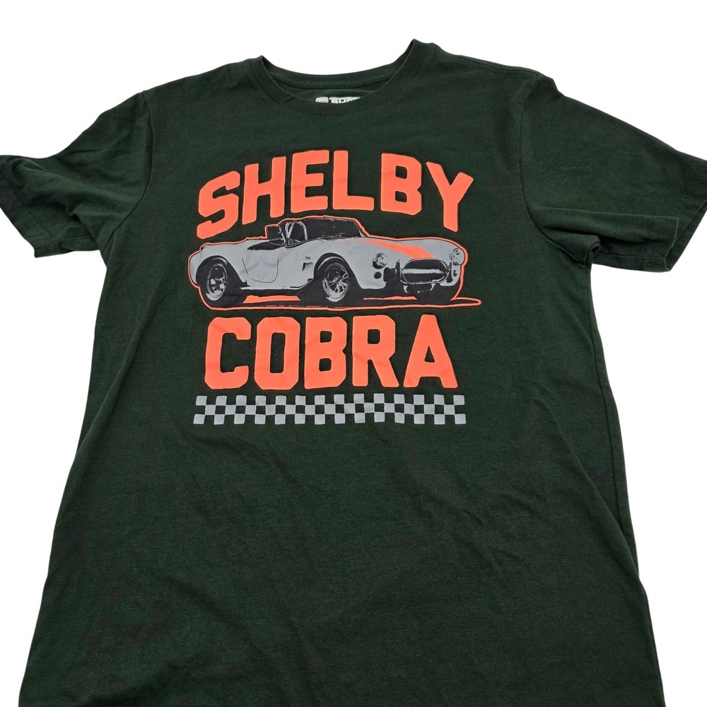 Shelby Cobra Graphic T-Shirt Boys‎ XXL Green Racing Car Snake Tee